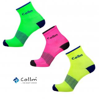 Športové ponožky COLLM set 3 páry neón Velikost: EUR 37 - 39