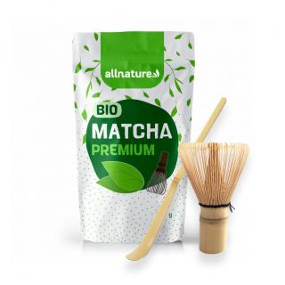 Allnature Matcha Tea 100g & Japonská metlička & Bambusová lyžička