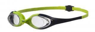 Arena Spider Junior - plavecké okuliare pre deti Farba: Transparentná / čierna / zelená