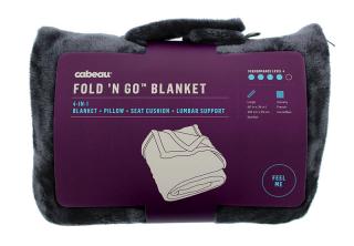 Cabeau Fold'n Go™ 4v1 Cestovná deka z mikrovlákna Farba: Čierna