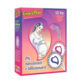 GraviPop® lízatko pri nevoľnosti v tehotenstve 12 ks