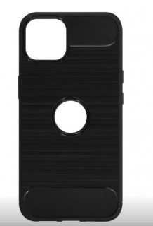 iPhone 13 (6,1 )  čierne zadné púzdro vzor Carbon