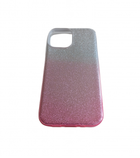 iPhone 13 Mini (5,4 ) trblietavé púzdro ružovo-strieborné