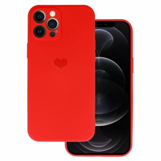 iPhone 13 Mini silikónové zadné púzdro Srdce červené