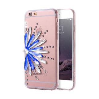 iPhone 6 / 6S tvrdené púzdro Flower biele modré