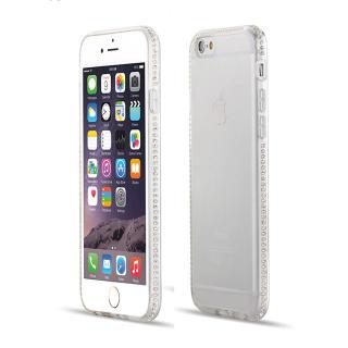 iPhone 6 Plus / 6S Plus silikónové púzdro s kryštálmi priehľadné