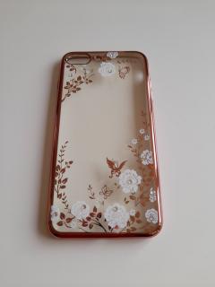 iPhone 7 Plus / 8 Plus zadné púzdro Diamond ružovo-biele