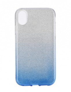 iPhone XR 6,1  púzdro strieborno modré trblietavé