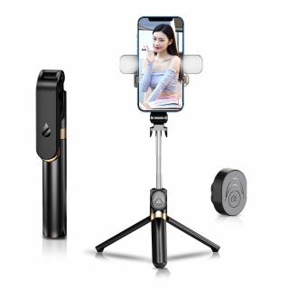Selfie tyč a statív s LED svetlom výška až 100cm + Bluetooth ovládač