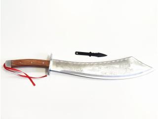 Nerezová mačeta zdobená s puzdrom, 64 cm