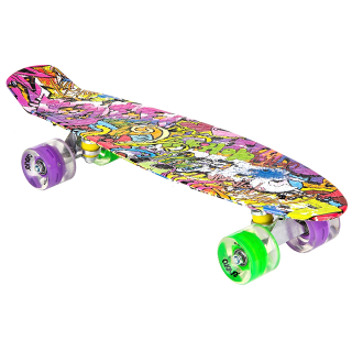 Pennyboard ENERO 56cm s LED kolieskami, VINTAGE