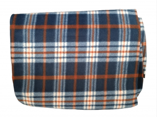 Pikniková deka 150x130 cm, oranžovo-modrá