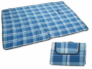 Pikniková deka so spodnou nepremokavou vrstvou 150x200 cm, modrá