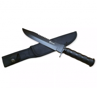 Taktický nôž MILITARY FINKA SURVIVAL 35 cm čierny/strieborný Vyber barvu :: Černá