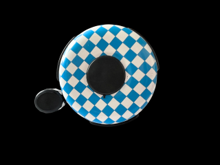Zvonček na bicykel/kolobežku – šachovnica Vyber barvu :: Modrá