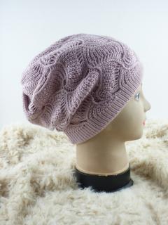 Dámska čiapka s vlnkami - ružovofialová Veľkosť: UNI
