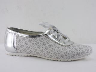 Dámska športová obuv Sneakers R-15 bielo-strieborné farba: biela, Veľkosť: 36