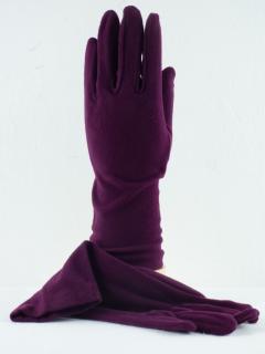 Dámske elegantné rukavice farba baklažánová farba: baklažánová, Veľkosť: UNI
