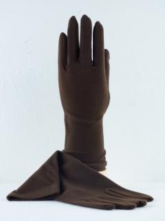 Dámske elegantné rukavice hnedé farba: hnedá, Veľkosť: UNI