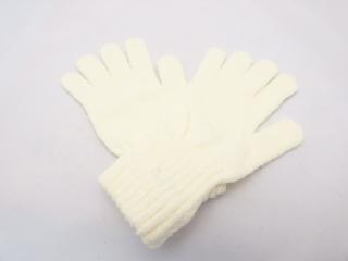 Dámske pletené rukavice biele
