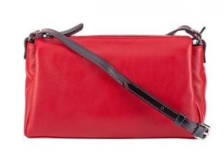 Luxusná kožená crossbody kabelka Gianni Conti 584769 červená