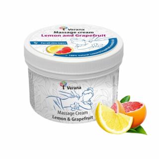 Masážny krém Citrón a grapefruit (Lemon and Grapefruit) - VERANA Objem: 500g