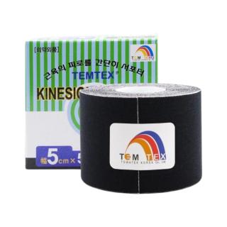 Tejpovacia páska čierna 5cm x 5m Kinesio tape classic - TEMTEX