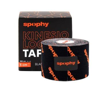 Tejpovacia páska čierna 5cm x 5m Kinesiology Tape - SPOPHY