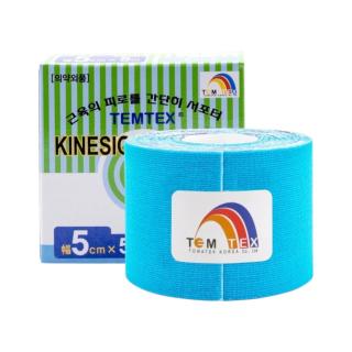 Tejpovacia páska modrá 5cm x 5m Kinesio tape classic - TEMTEX