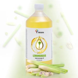 Telový masážny olej Citrónová tráva (Lemongrass) - VERANA Objem: 1000ml