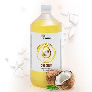 Telový masážny olej Kokos (Coconut) - VERANA Objem: 1000ml