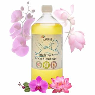 Telový masážny olej Orchidea a lotosový kvet (Orchid & Lotus flower) - VERANA Objem: 1000ml