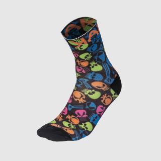 Karpos Green Fire Ponožky čierne/multicolor 40-43