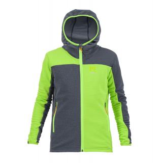 KARPOS NUVOLAU KID MIKINA SO ZIPSOM JASMINE GREEN/OMBRE BLUE zelená, 6Y