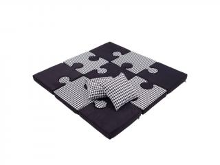 Deka na hranie puzzle varianta: čiernobiela