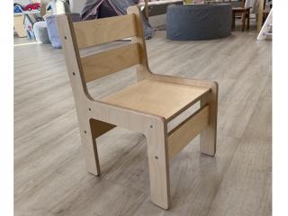 Detská drevená stolička k učiacej veži 3v1 Farba: bezfarebný lak