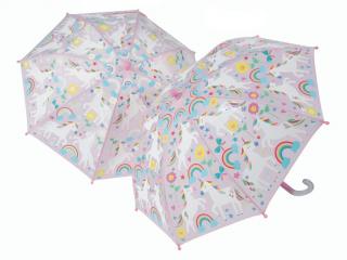 Detský dáždnik meniaci farbu - Jednorožce