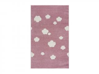 Detský koberec - Malý Mráčik Farba: ružová-biela, Rozmery: 120 x 180 cm
