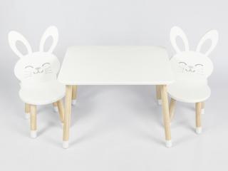 Detský stôl a stoličky Zajačik Variant: stôl + 2 stoličky