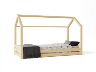 Domčeková posteľ Premium so šuflíkom rozmer lôžka: 100 x 180 cm, šuplík, nožičky: bez nožičiek, Zábrany: predná