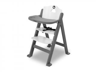 Lionelo Dřevěná jídelní židlička Farba: sivá