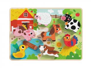 Vkladacie puzzle - Zvieratká na farme