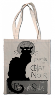 Bavlnená nákupná taška čierny kocúr Le Chat noir