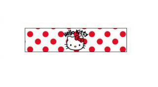 Čelenka s mačičkou Hello Kitty - 5 vzorov puntíkatá