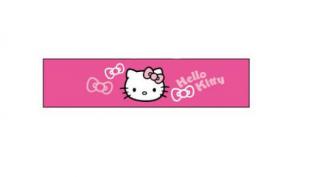 Čelenka s mačičkou Hello Kitty - 5 vzorov ružová