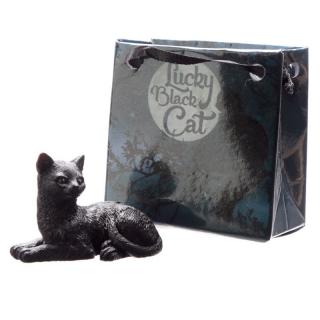 Čierna mačka pre šťastie v darčekovej minitaštičke 1