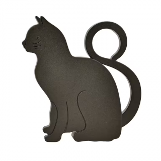 Dverný klin - zarážka čierna mačka