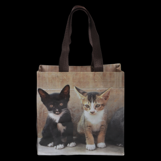 Malá nákupná taška s 3 mačiatkami