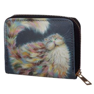 Menšia peňaženka s mačkou - 2 varianty s barevnou kočkou
