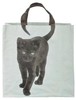Nákupná taška čierna mačka